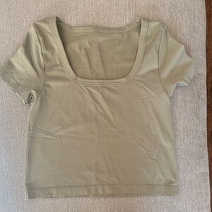 A New Day Sage Green Crop Top